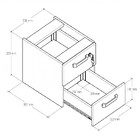 Gaveteiro Office Suspenso Com 2 Gavetas Web Office