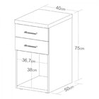 Gaveteiro Organizador 2 Gavetas Com Nicho Toq  Olmo/branco