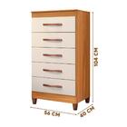 Gaveteiro Organizador 5 Gavetas Carvalho Grife Off White Emer