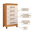 Gaveteiro Organizador 5 Gavetas Carvalho Grife Off White Emer