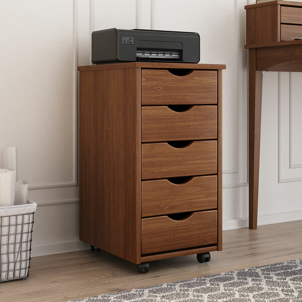 Gaveteiro Organizador Arquivo Escritório 5 Gav Madeira Lagos