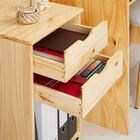 Gaveteiro Organizador Escritório Madeira Maciça 2 Gavetas Rod