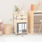 Gaveteiro Organizador Escritório Madeira Maciça 2 Gavetas Rod