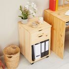 Gaveteiro Organizador Escritório Madeira Maciça 2 Gavetas Rod