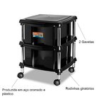 Gaveteiro Organizador Multiuso Móvel Com Rodinhas 2 Gavetas P