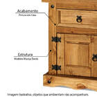 Gaveteiro Ou Criado Mudo 1 Gaveta/ 1 Porta Rústico - Madeira