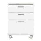 Gaveteiro Para Banheiro Branco Com 3 Gavetas E Rodinhas Madesa