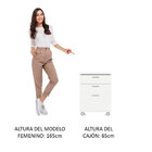 Gaveteiro Para Banheiro Branco Com 3 Gavetas E Rodinhas Madesa