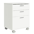 Gaveteiro Para Banheiro Branco Com 3 Gavetas E Rodinhas Madesa