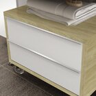 Gaveteiro Para Banheiro Com Rodízios Max 60cm  Wood/branco