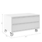 Gaveteiro Para Banheiro Com Rodízios Max 80cm  Branco/branco