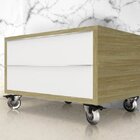 Gaveteiro Para Banheiro Com Rodízios Max 80cm  Wood/branco