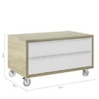 Gaveteiro Para Banheiro Com Rodízios Max 80cm  Wood/branco