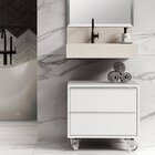 Gaveteiro Para Banheiro Com Rodízios Pró 60cm Branco/branco