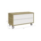 Gaveteiro Para Banheiro Com Rodízios Pró 80cm  Wood/branco