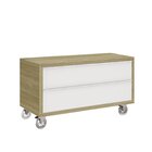 Gaveteiro Para Banheiro Com Rodízios Pró 80cm  Wood/branco