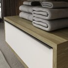 Gaveteiro Para Banheiro Suspenso 2 Gavetas 80cm Max Bumi Wood