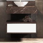 Gaveteiro Para Banheiro Suspenso Max 60cm  Linho/branco