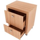 Gaveteiro Para Escritório 2 Gavetas Arquivo Com Rodízios Amên