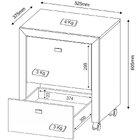 Gaveteiro Para Escritório 2 Gavetas Arquivo Com Rodízios Amên