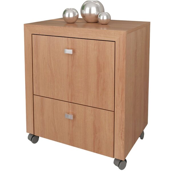 Gaveteiro Para Escritório 2 Gavetas Arquivo Com Rodízios Amên