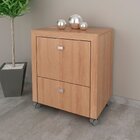 Gaveteiro Para Escritório 2 Gavetas Arquivo Com Rodízios Amên