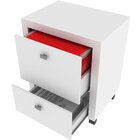 Gaveteiro Para Escritório 2 Gavetas Arquivo Com Rodízios Bran