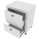 Gaveteiro Para Escritório 2 Gavetas Arquivo Com Rodízios Bran