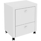 Gaveteiro Para Escritório 2 Gavetas Arquivo Com Rodízios Bran