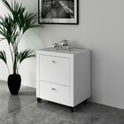 Gaveteiro Para Escritório 2 Gavetas Arquivo Com Rodízios Bran