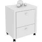 Gaveteiro Para Escritório 2 Gavetas Arquivo Com Rodízios Bran