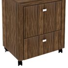 Gaveteiro Para Escritório 2 Gavetas Arquivo Com Rodízios Nogal