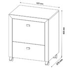 Gaveteiro Para Escritório 2 Gavetas Arquivo Com Rodízios Nogal