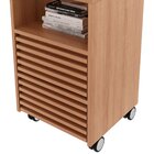 Gaveteiro Para Escritório 2 Gavetas Com Rodízios Amêndoa