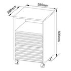 Gaveteiro Para Escritório 2 Gavetas Com Rodízios Branco