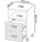 Gaveteiro Para Escritório 2 Gavetas Com Rodízios Branco