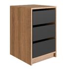 Gaveteiro Para Escritorio 36 Cm 3 Gavetas P1045 Pp Milani Sto