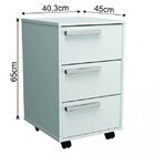 Gaveteiro Para Escritório 3 Gavetas B26 Marzipan