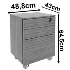 Gaveteiro Para Escritório 3 Gavetas Com Chave E Rodízios Amên