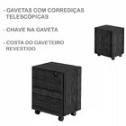 Gaveteiro Para Escritório 3 Gavetas Com Chave E Rodízios Bran