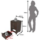 Gaveteiro Para Escritório 3 Gavetas Com Rodízios Rústico