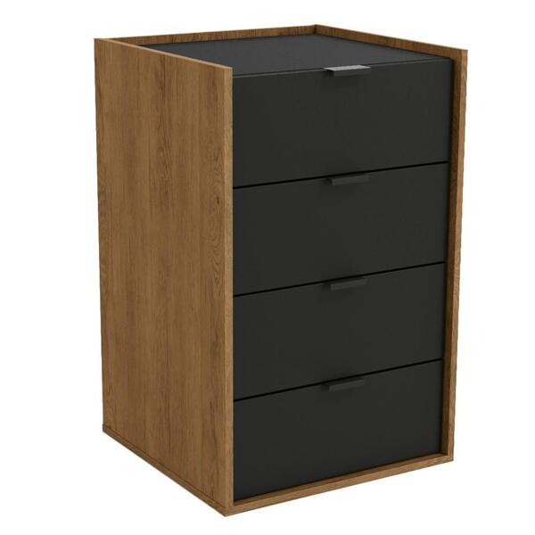 Gaveteiro Para Escritório 46cm 4 Gavetas Com Chave Star K01 F