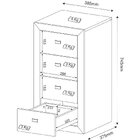 Gaveteiro Para Escritório 4 Gavetas Com Rodízios Amêndoa