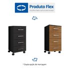 Gaveteiro Para Escritório 4 Gavetas Com Rodizios E Chave Gave