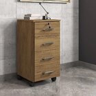 Gaveteiro Para Escritório 4 Gavetas Com Rodízios E Chave Gáve