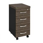 Gaveteiro Para Escritório 4 Gavetas Com Rodízios Pe40   Grafi