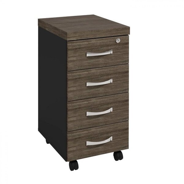 Gaveteiro Para Escritório 4 Gavetas Com Rodízios Pe40   Grafi