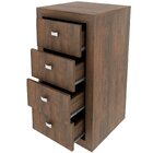 Gaveteiro Para Escritório 4 Gavetas Com Rodízios Rústico