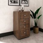 Gaveteiro Para Escritório 4 Gavetas Com Rodízios Rústico