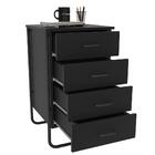 Gaveteiro Para Escritório 4 Gavetas Foster Preto - Politorno